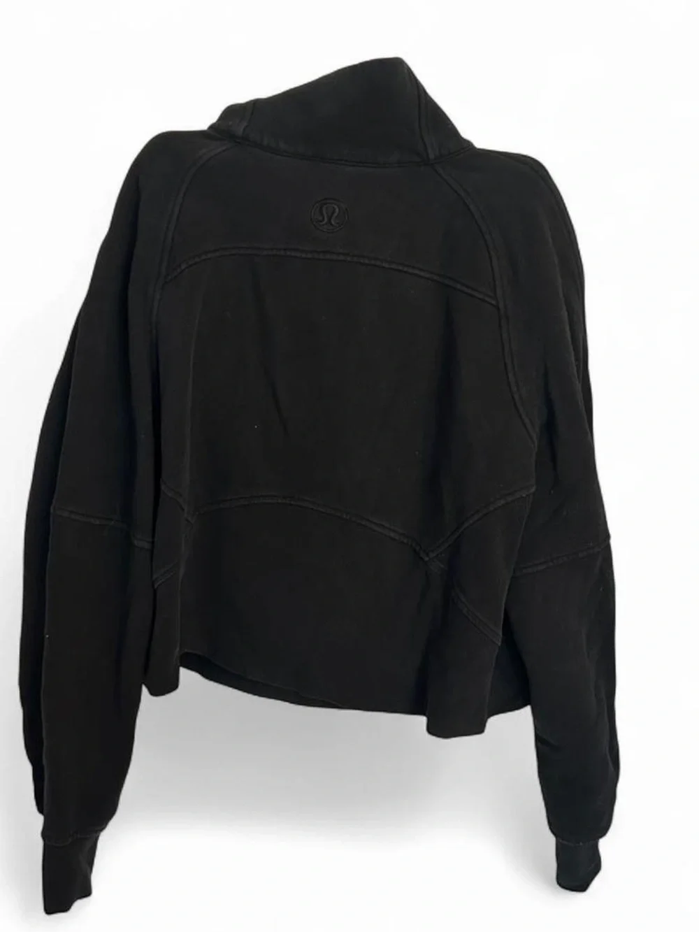 Lululemon Women’s Black Scuba Oversized Funnel Neck Half-Zip Top